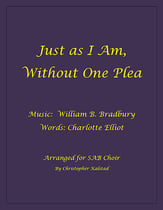 Just as I Am, Without One Plea SAB choral sheet music cover